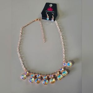 Set of necklace and earrings